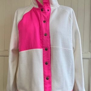 J. Crew White and Pink Jacket